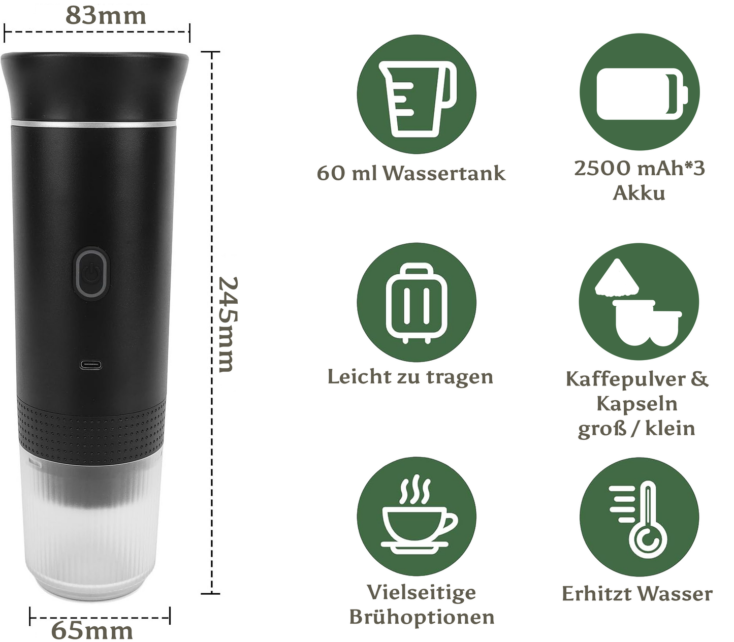 QuickSip 3in1 Kaffeemaschine To Go